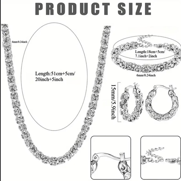 Elegant Byzantine Chain Jewelry Set - Picture 6 of 6